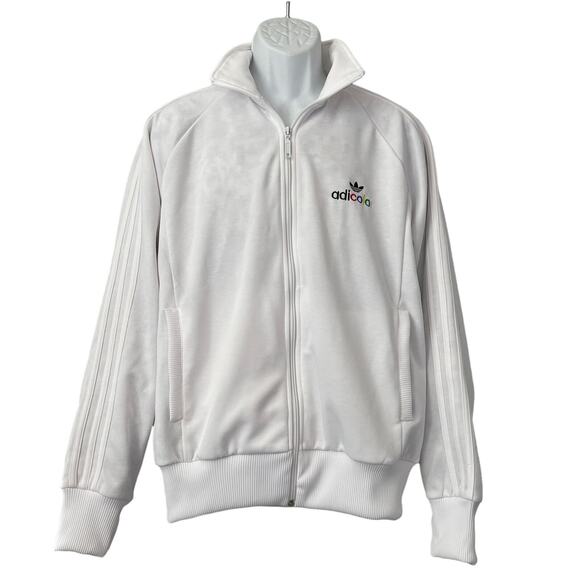 ADIDAS Limited Edition Adicolor White on White DaVinci Track Jacket Size Large - Picture 1 of 7